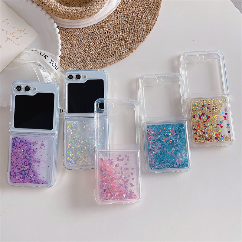 Phone Cases Ysl - Glitter Color Hearts Sequins Quicksand Case