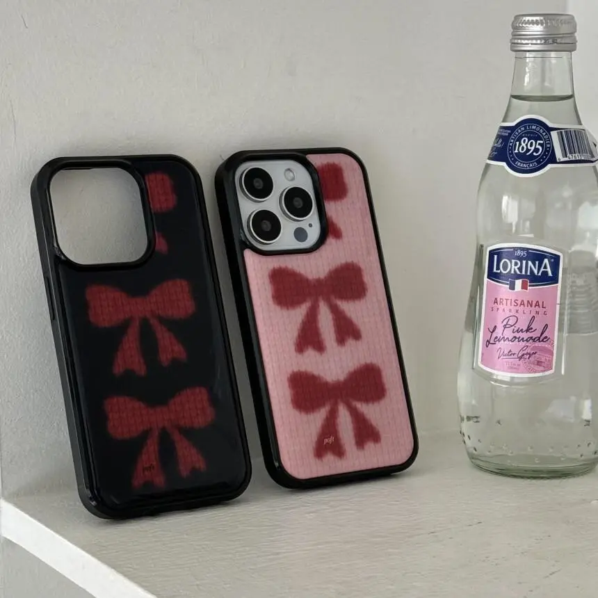 Phone Cases Red - Winter Full Screen Cute Red Bow