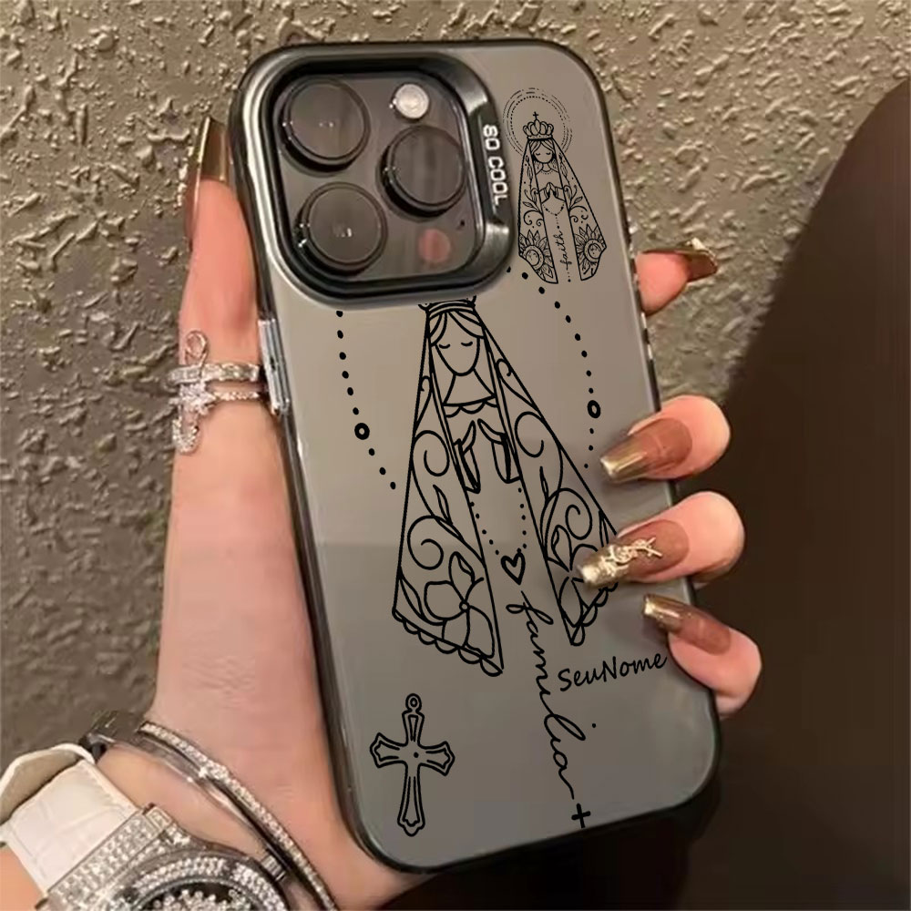 Phone Cases For Iphone 12 Pro Max - Minimalist Lines Catholic Phone Case For