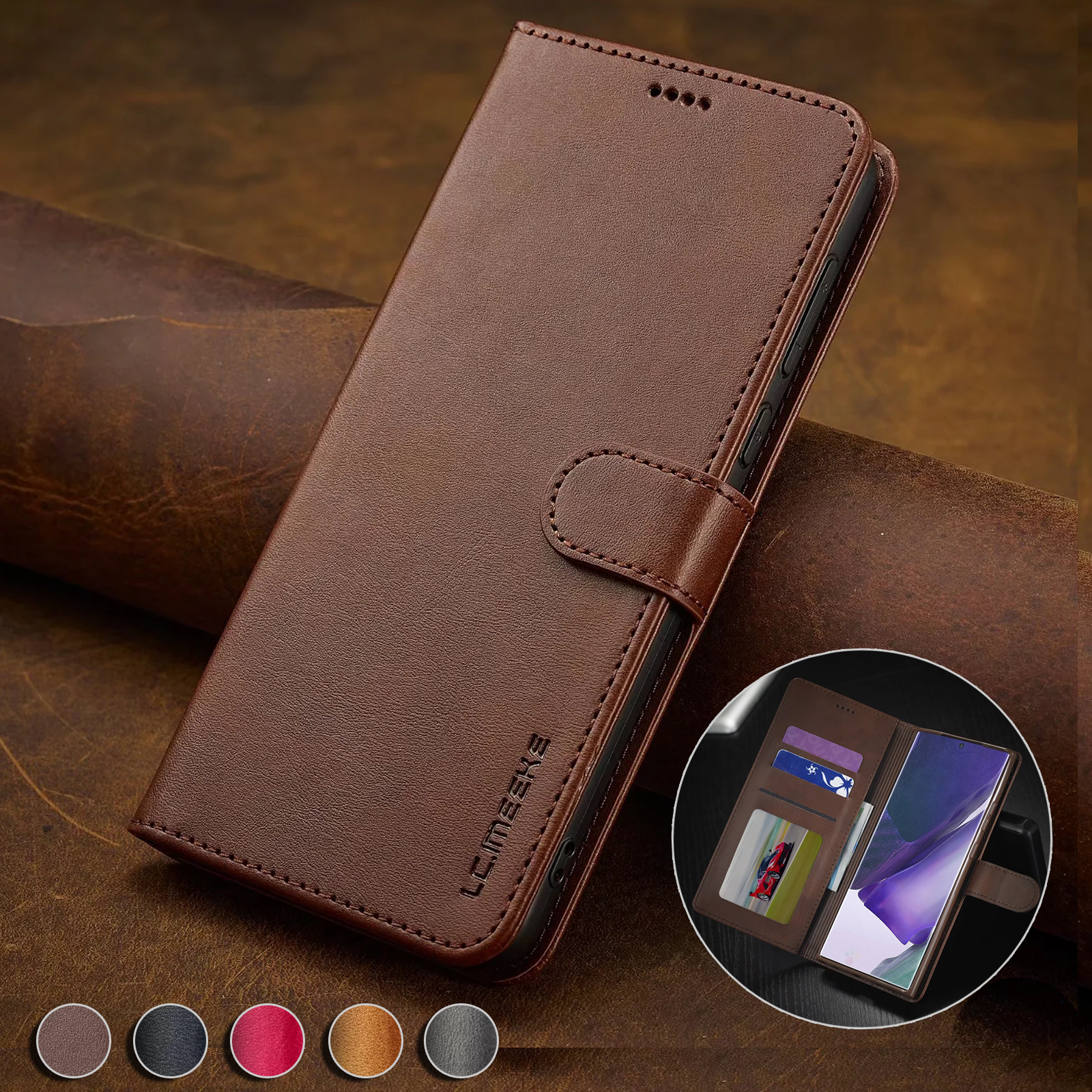 Phone Cases Australia - Business Leather Case for Samsung Galaxy