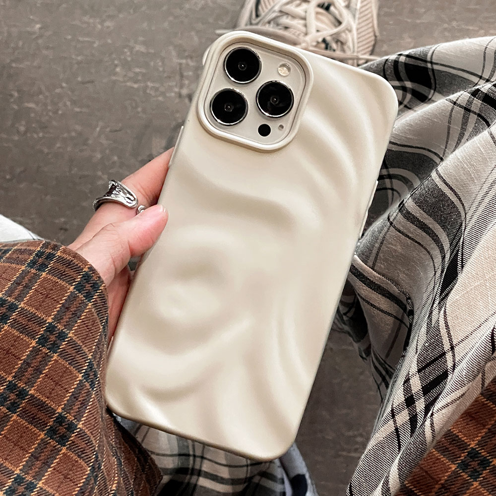 Ins Winter Wine Red 3D Pleats  - đánh giá và giá Phone Cases Ysl