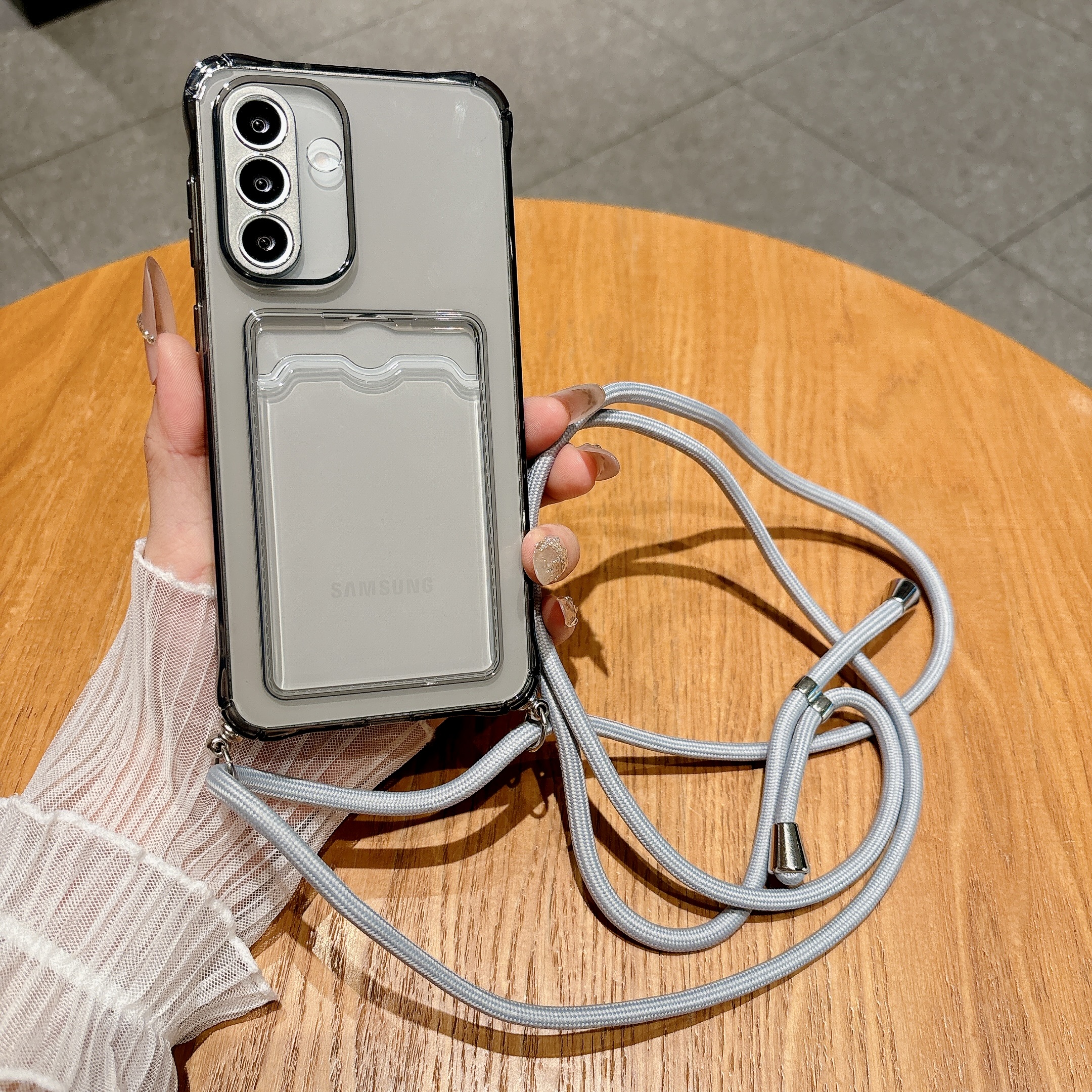 Light Gray Crossbody Strap Car - đánh giá và giá Phone Cases With Wallet