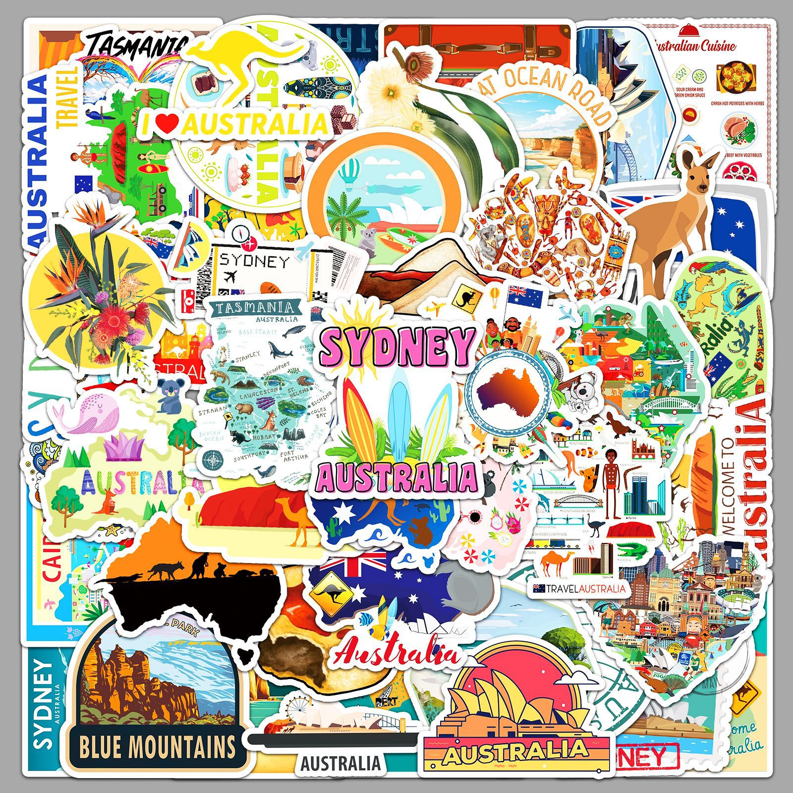 50PCS Australia Travel Sticker - đánh giá và giá Phone Cases Australia