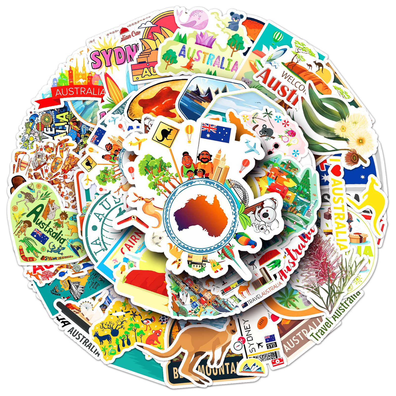50PCS Australia Travel Sticker - đánh giá và giá Phone Cases Australia