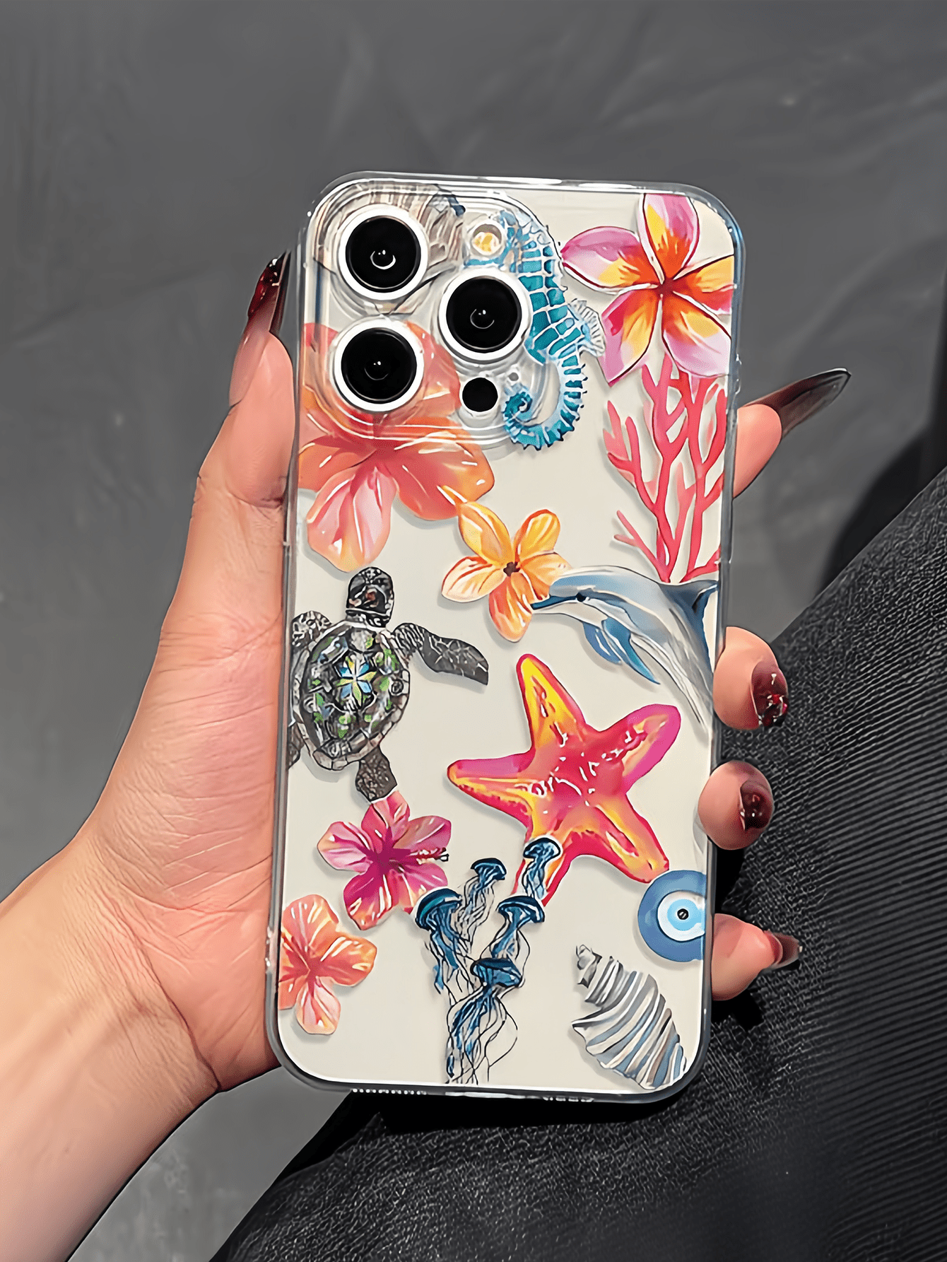 Ocean Theme IMD Shockproof Tra - đánh giá và giá Phone Cases Orange