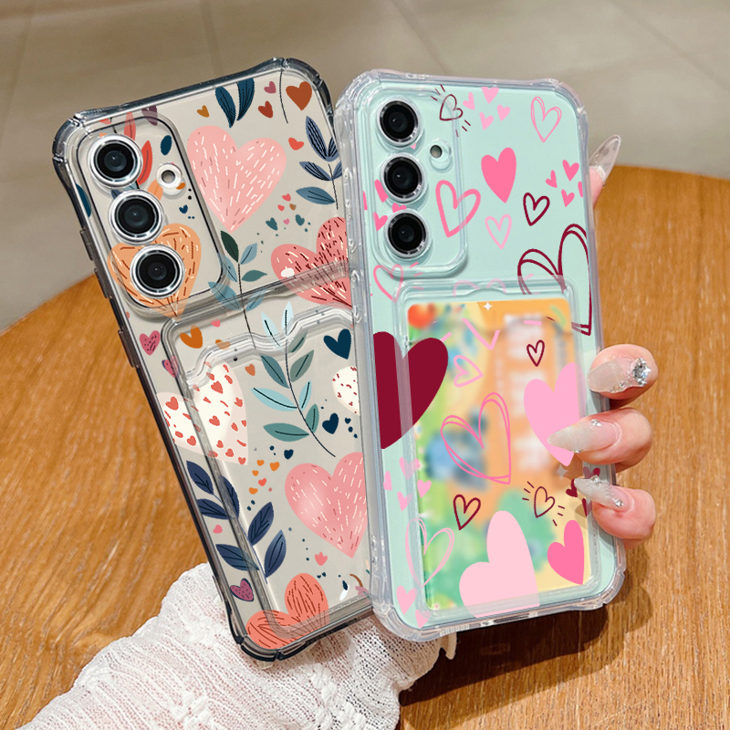 Love Heart Leaves Pattern Clea - đánh giá và giá Phone Cases With Wallet