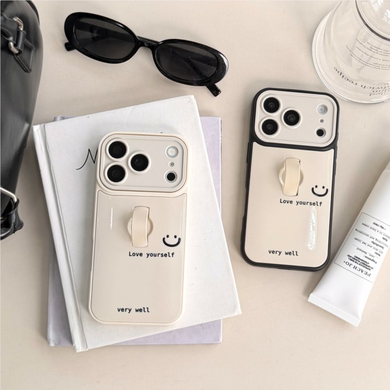 Korean Ins Style Smile Letter  - đánh giá và giá Ring Stand Case