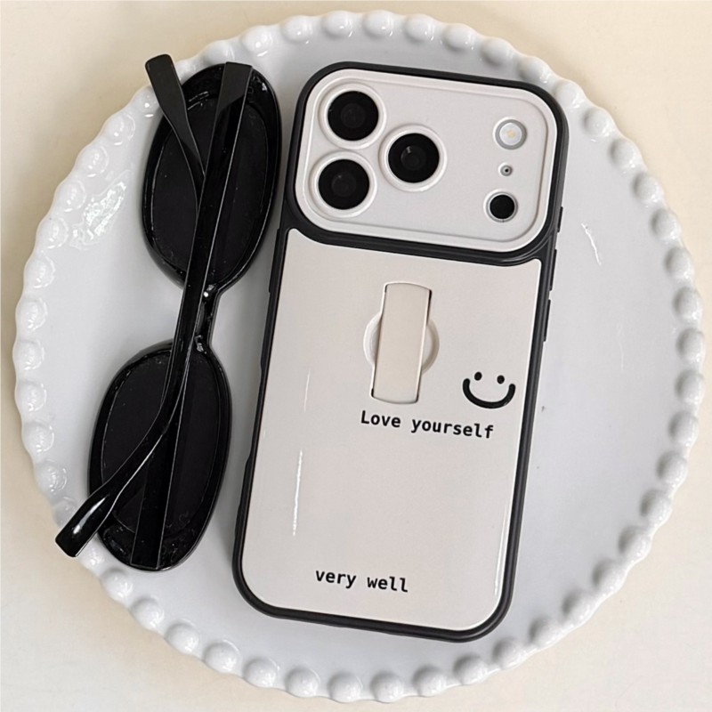Korean Ins Style Smile Letter  - đánh giá và giá Ring Stand Case