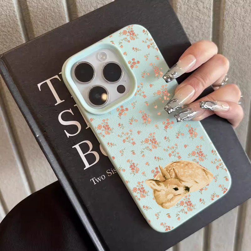 Cute Deer Full Floral Pattern  - đánh giá và giá Phone Cases Art