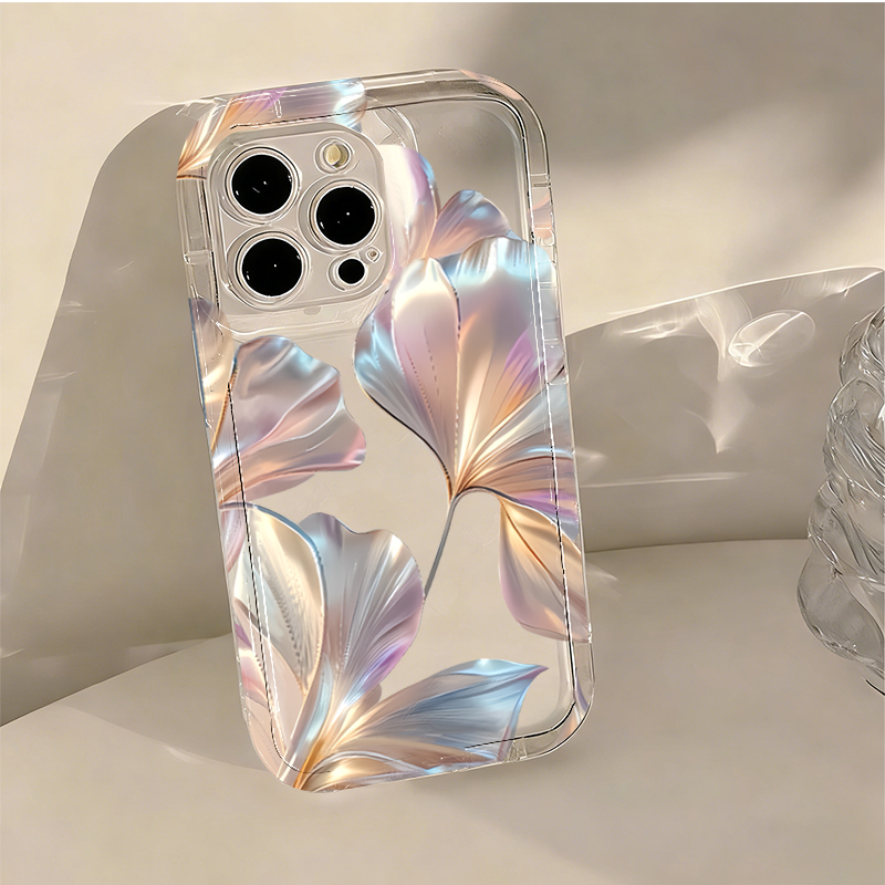 Colorful Metallic Ginkgo Print - đánh giá và giá Phone Cases Red