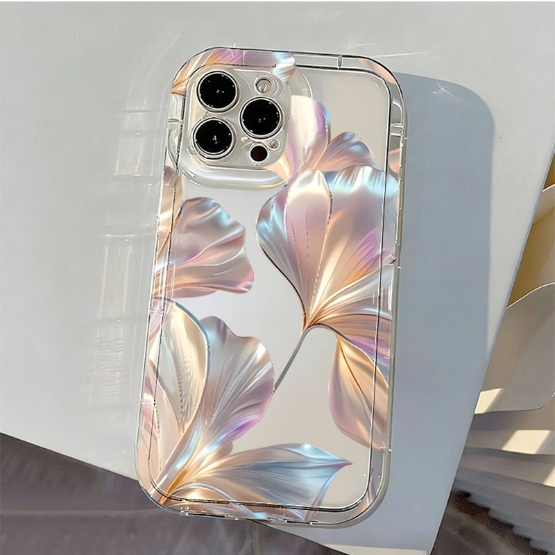 Colorful Metallic Ginkgo Print - đánh giá và giá Phone Cases Red