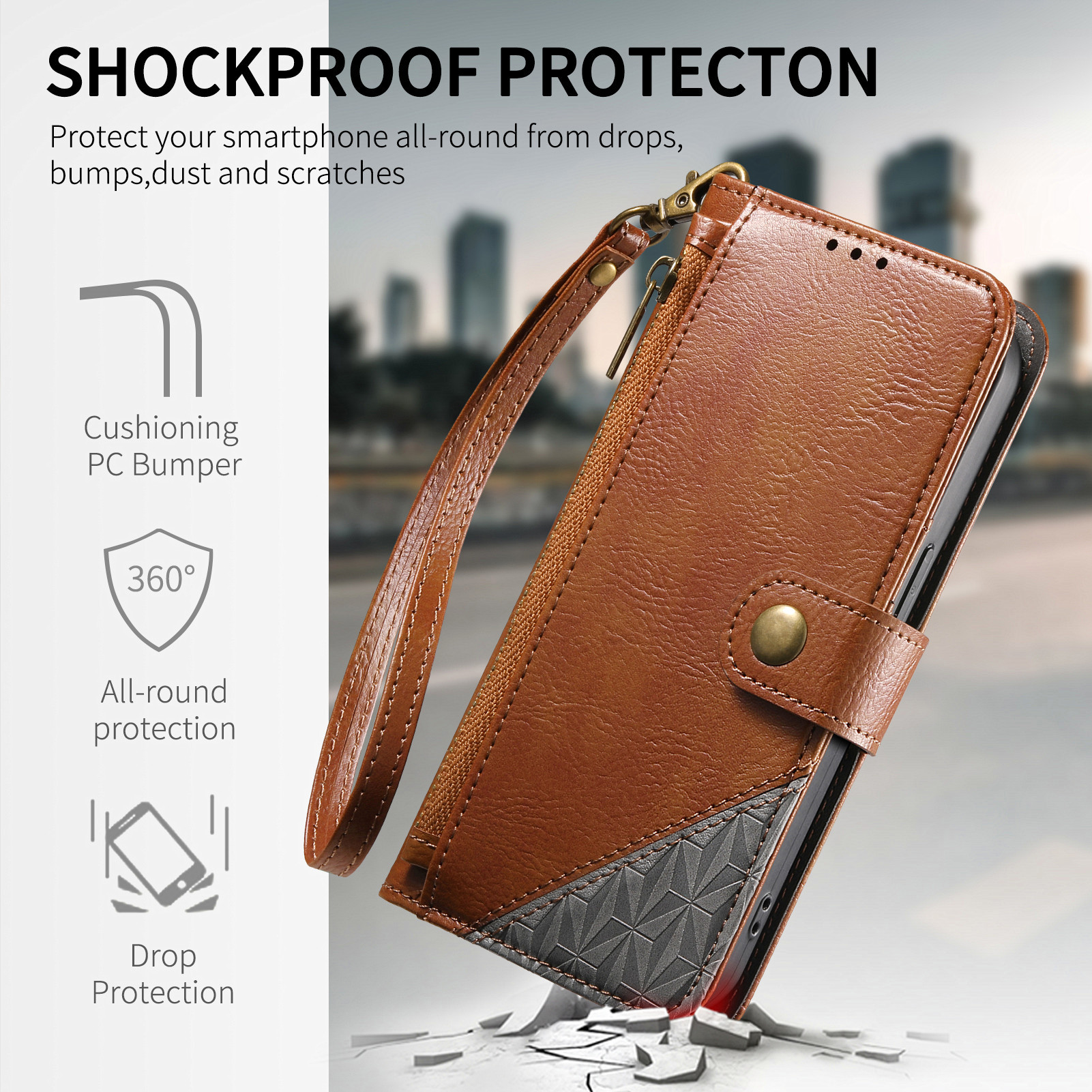 Zipper Wallet Leather Case For - đánh giá và giá Phone Cases With Wallet