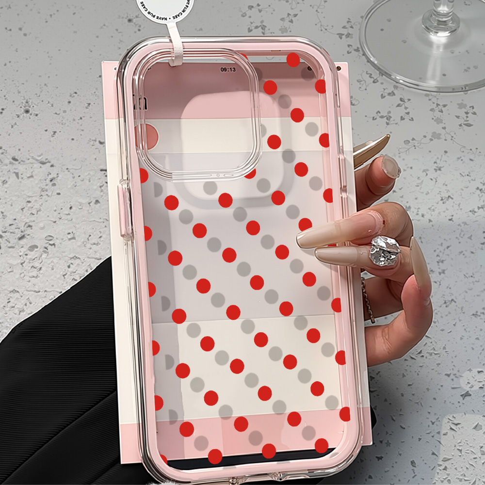 2in1 Ins Red Dot Clear Case Fo - đánh giá và giá Phone Cases Red