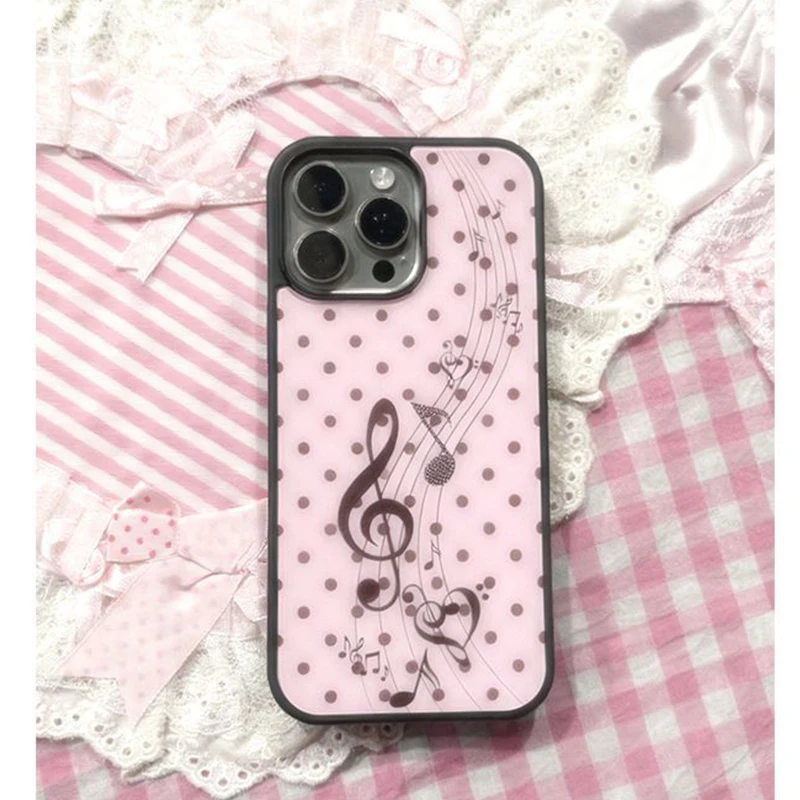 Korean ins Pink Brown Polka Do - đánh giá và giá Phone Cases For Girls