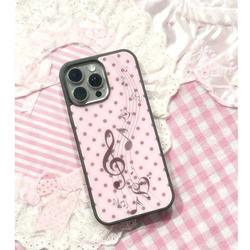 Korean ins Pink Brown Polka Do - đánh giá và giá Phone Cases For Girls