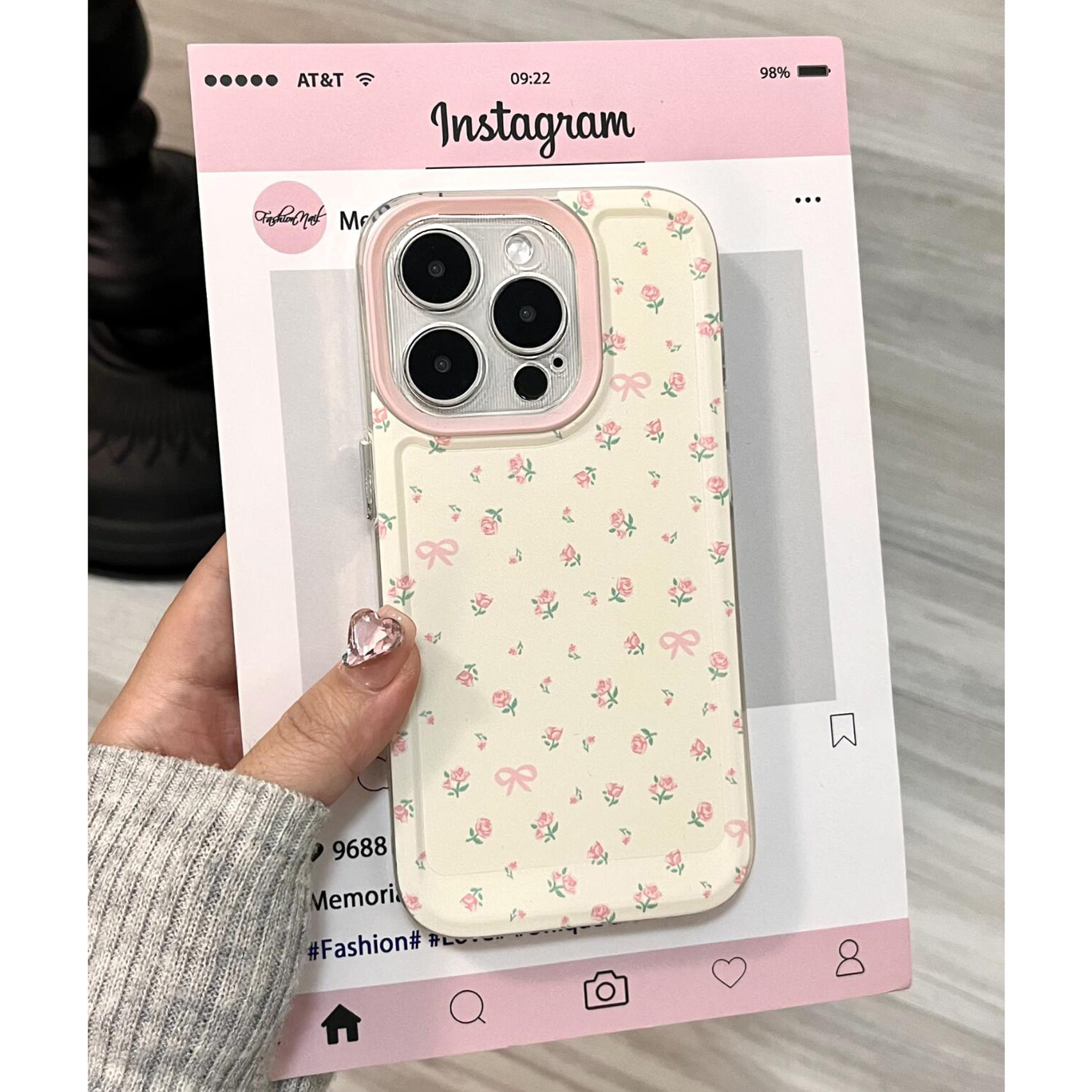 Floral Rose Korean Ins Gentle  - đánh giá và giá Phone Cases For Girls