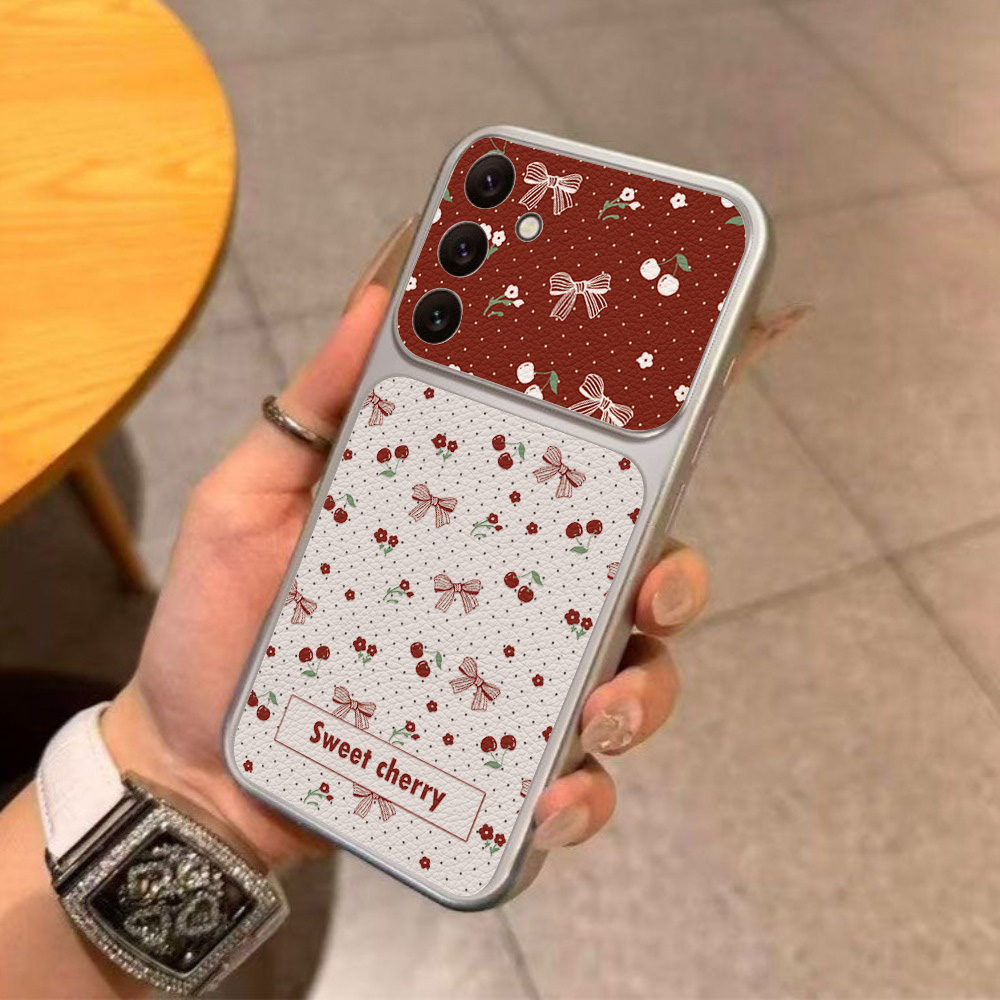 Red Cherry Bow And Flower Leat - đánh giá và giá Phone Cases Red