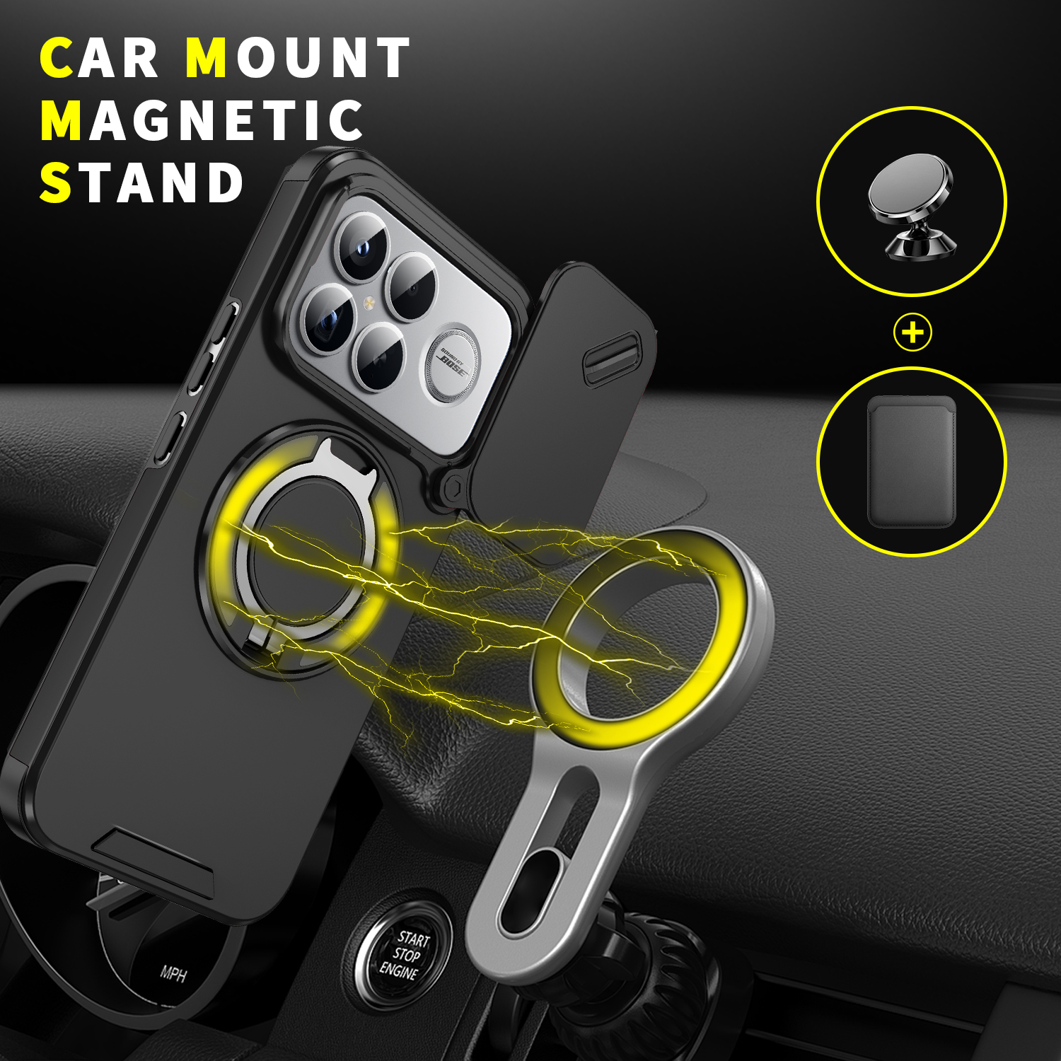 Magnetic Wireless Charging Rin - đánh giá và giá Ring Stand Case