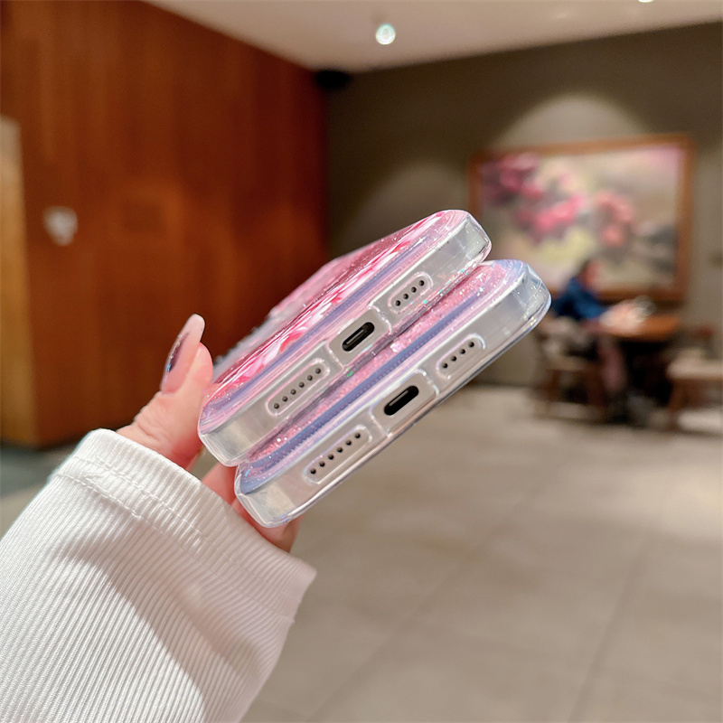 Peach Blossom Glitter Quicksan - đánh giá và giá Phone Cases Ysl