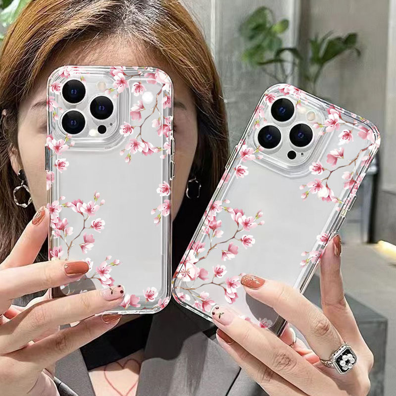 Pink Flower Design Transparent - đánh giá và giá Phone Cases Art