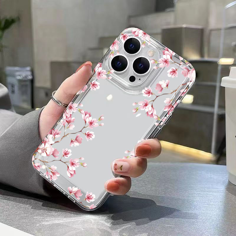 Pink Flower Design Transparent - đánh giá và giá Phone Cases Art