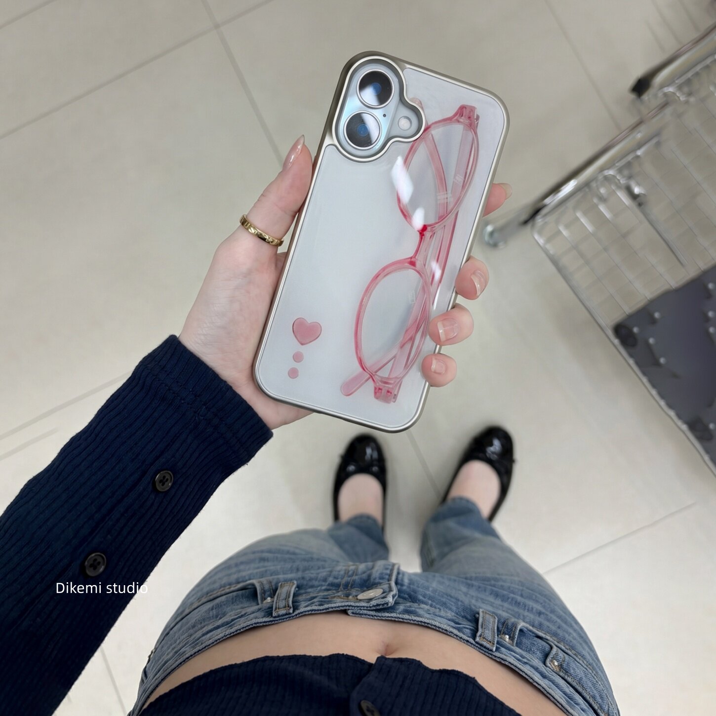 Korean ins Girl Heart Pink Gla - đánh giá và giá Phone Cases For Girls