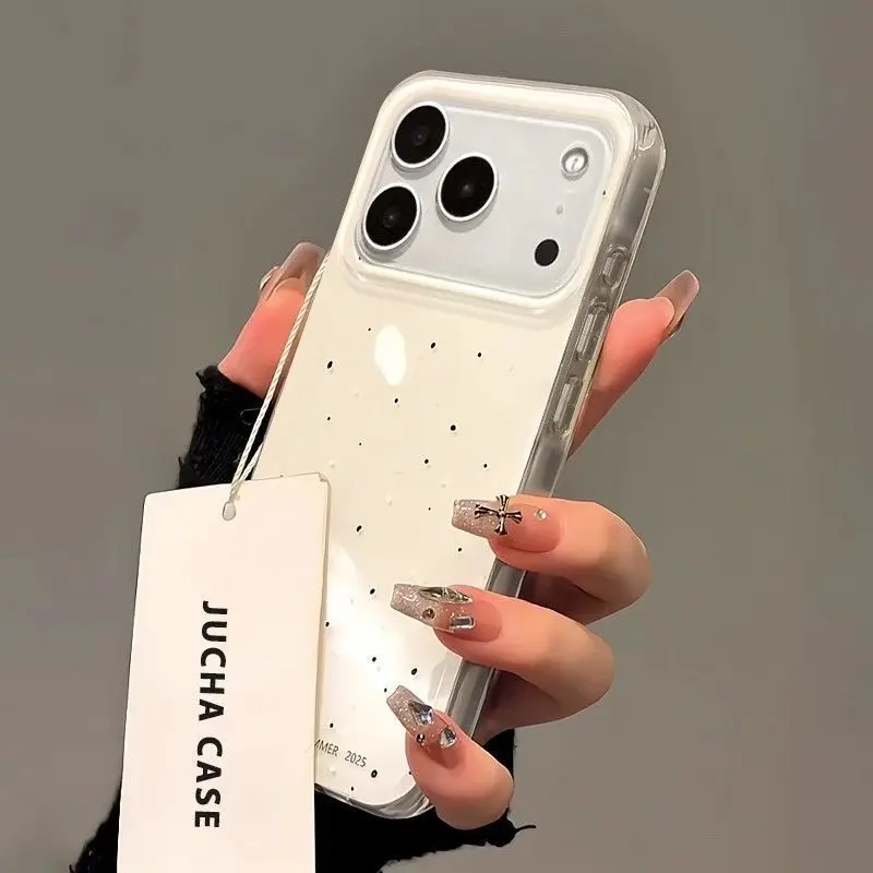 Korean INS Splashing Ink Polka - đánh giá và giá Phone Cases For Girls