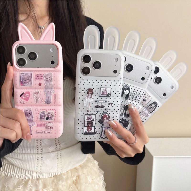 Japanese Y2K Cute Bunny Ear Ph - đánh giá và giá Phone Cases For Girls
