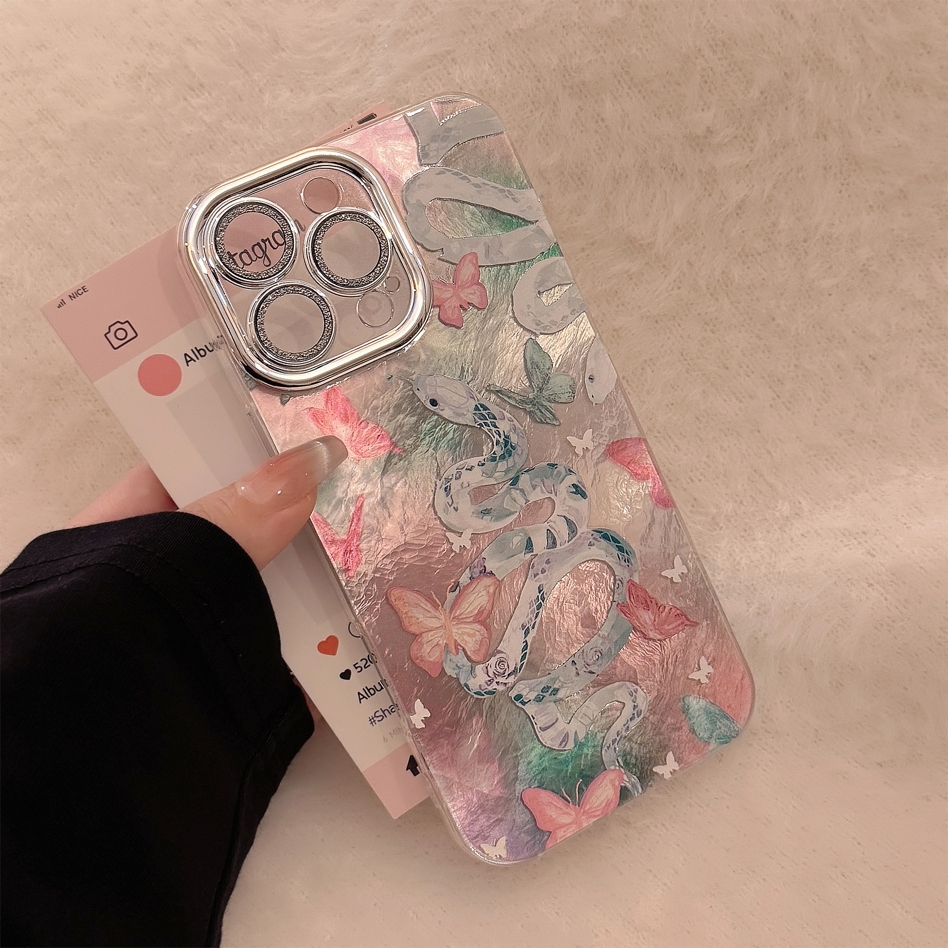 Luxury Snake Butterfly Iridesc - đánh giá và giá Phone Cases Ysl