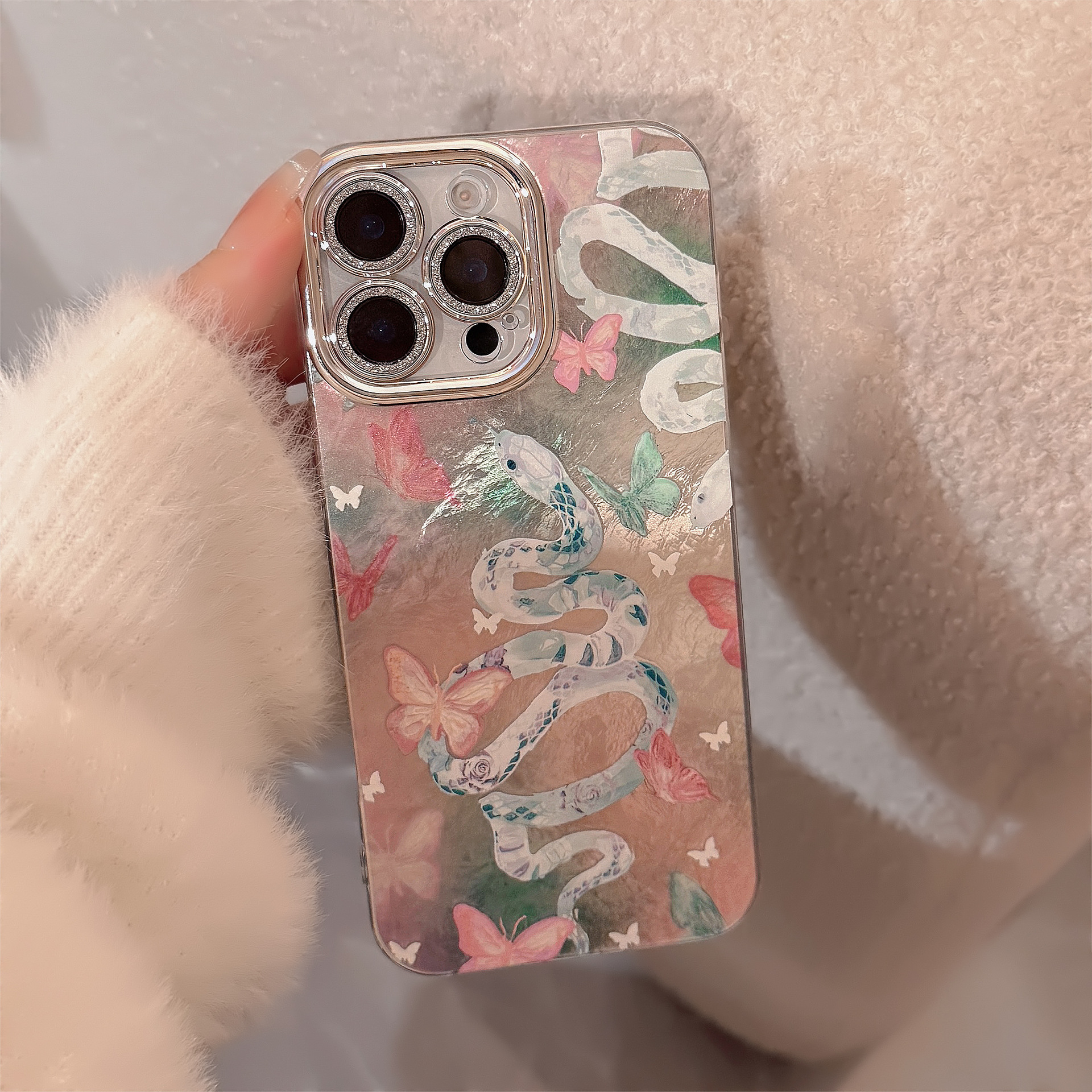 Luxury Snake Butterfly Iridesc - đánh giá và giá Phone Cases Ysl