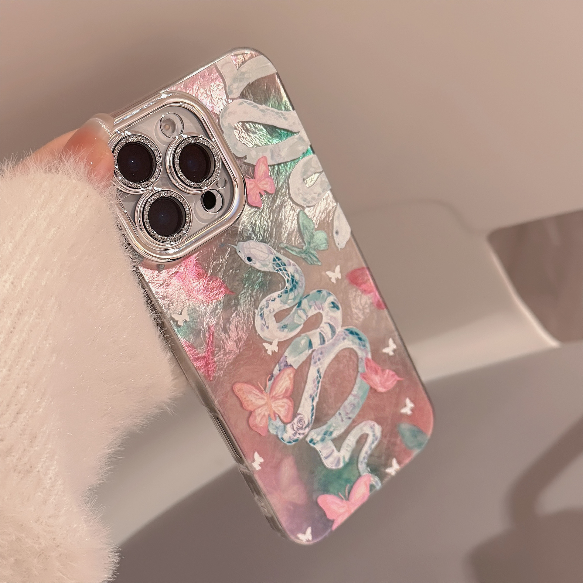 Luxury Snake Butterfly Iridesc - đánh giá và giá Phone Cases Ysl